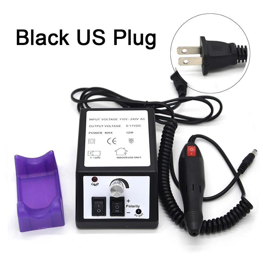 110V US plug Электрический сверло ногтя маникюрный набор ногтей Педикюр Pen машина Комплект ногтей сверла розового и серого маникюр ногтей машина - Цвет: 110V US plug