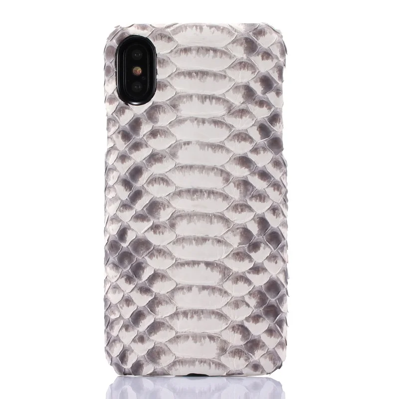 Primary Case Solque роскошный 3D чехол для телефона из натуральной кожи питона s для iPhone X XS Max 10 из натуральной кожи ультра тонкий жесткий чехол со змеей - Цвет: Primary Case