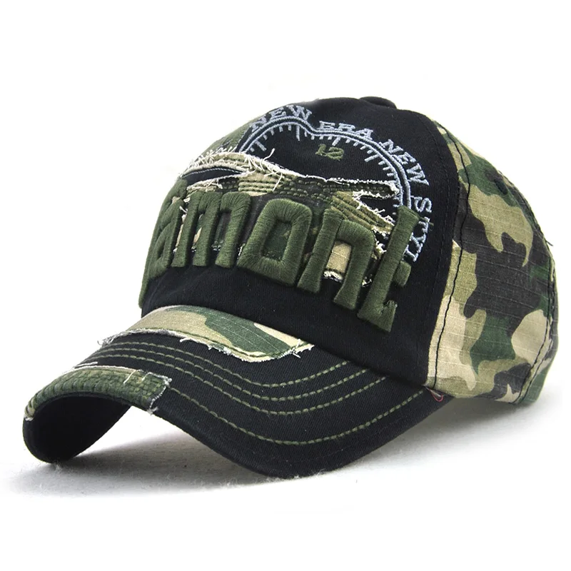 Refire gear, камуфляжная бейсбольная кепка, мужская, с вышитыми буквами, из кусков, хлопковая кепка s, унисекс, модная уличная тактическая бейсбольная кепка - Цвет: Black Camo