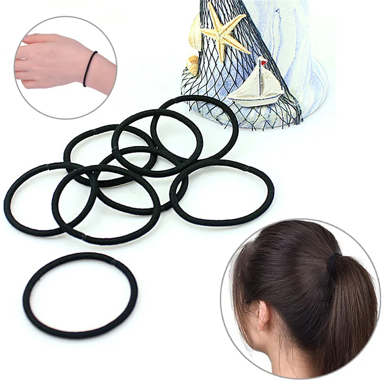 Женская резинка для волос черная эластичная лента 40 шт.|hair accessories elastic|women hair