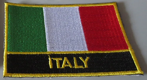 Flag Patch Нашивки с вышитым национальным флагом и булавка с металлическим флагом Италия - Цвет: Flag Patch