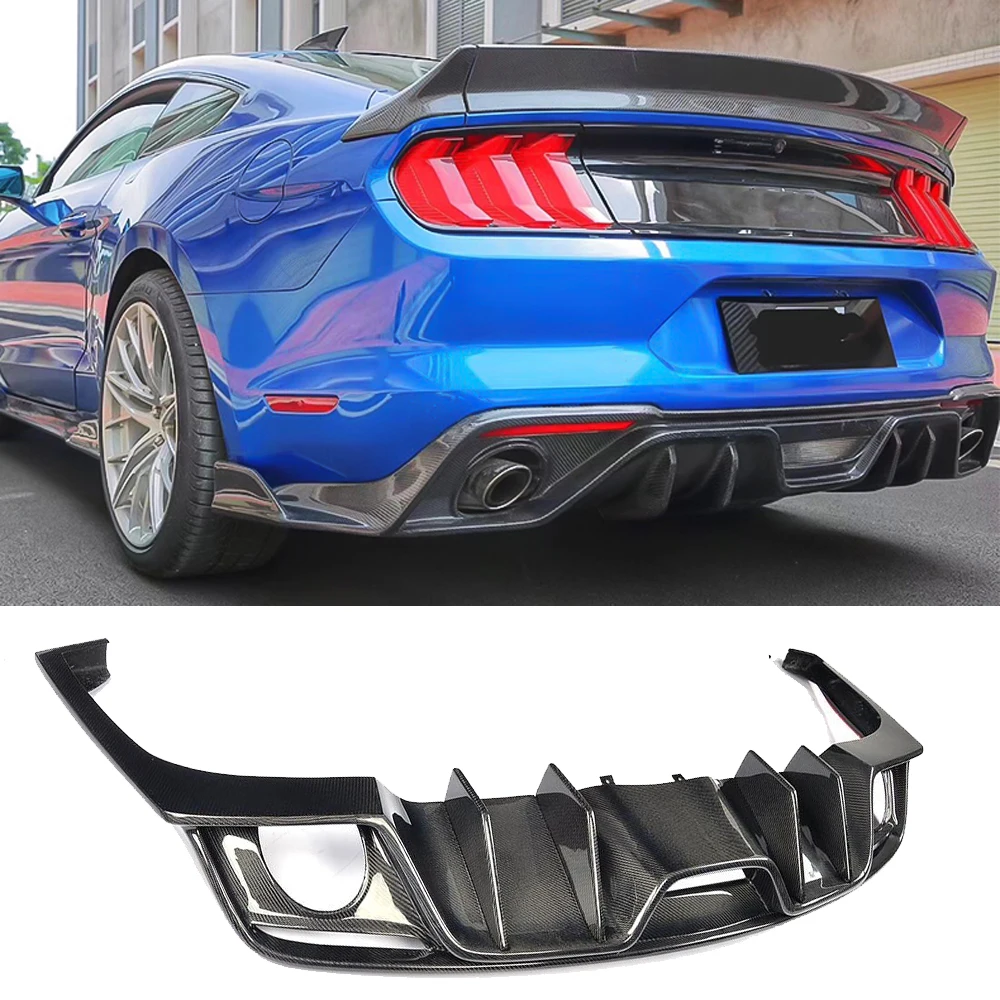 Углеродное волокно гоночный задний диффузор для Ford Mustang для автомобиля с откидным верхом 2-дверный- подходят для США Рынок только в том случае