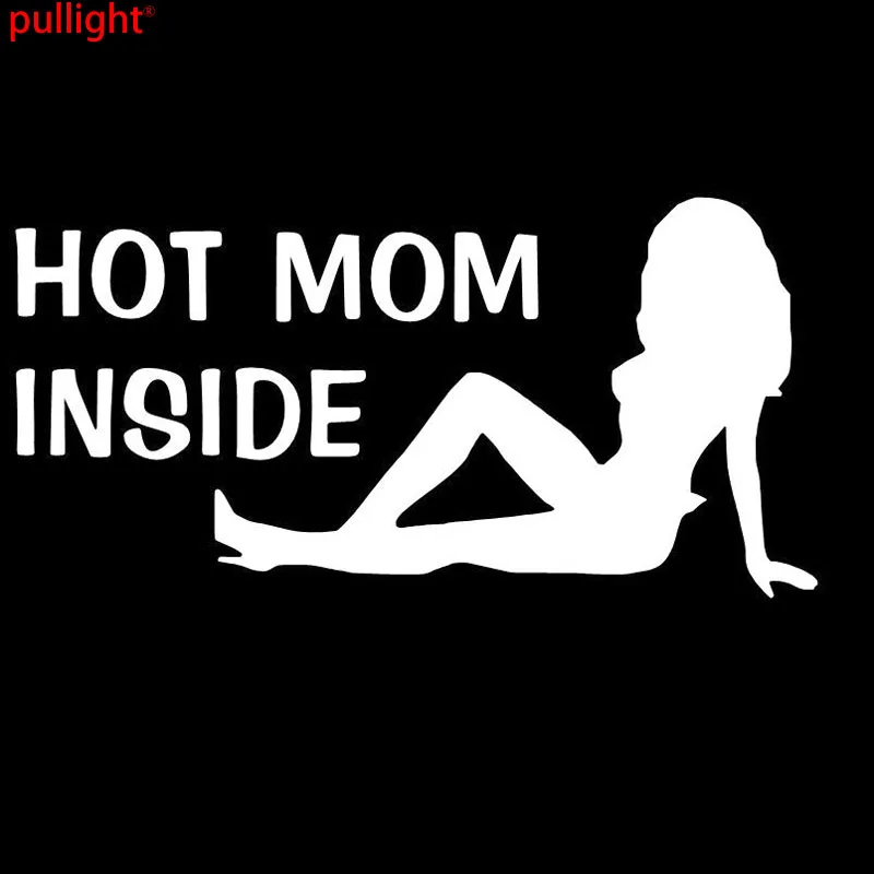 

20CM*10CM Hot Mom Inside Decals Sticker Sexy Woman Truck Motorcycle SUVs Bumper Car Stylings And Sticker Accessories