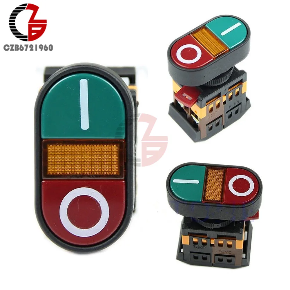 Кнопочный переключатель Start Stop светильник мгновенный красный зеленый |