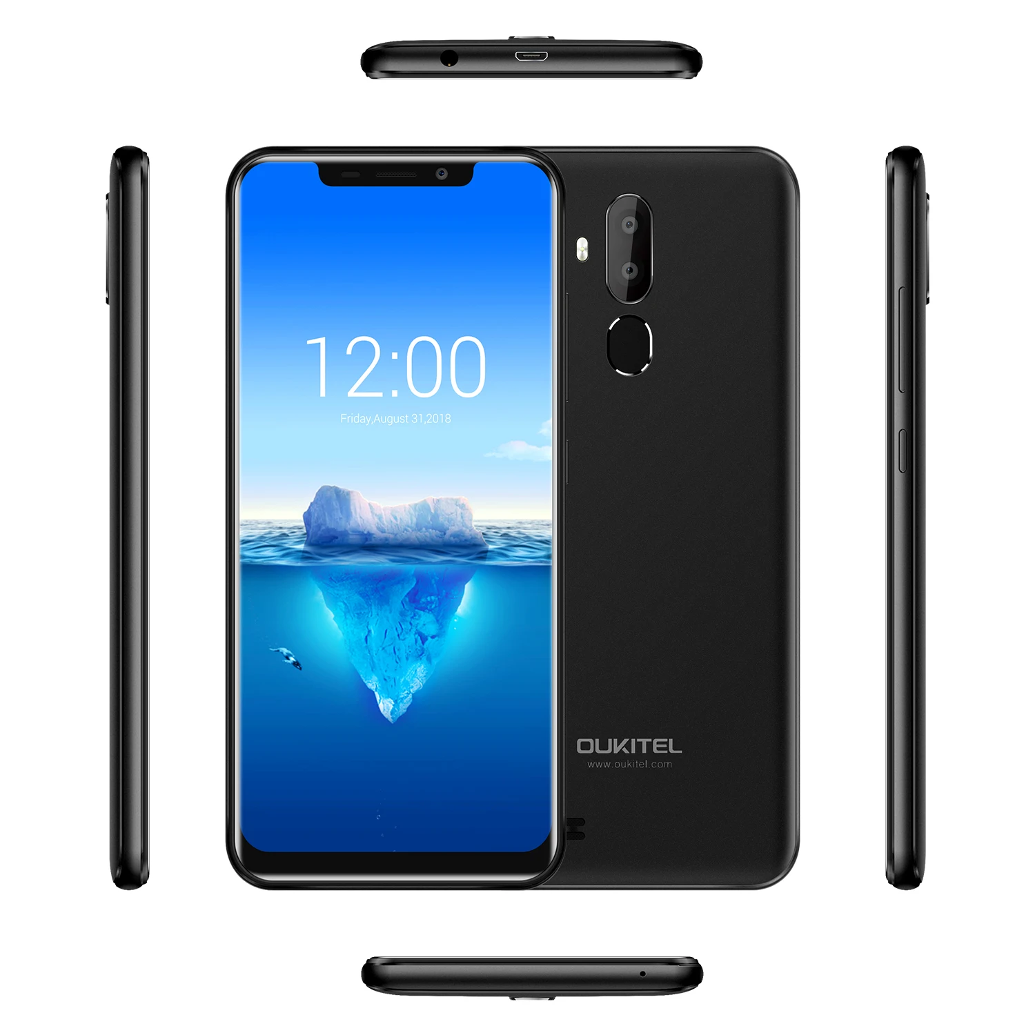 Oukitel C12 Pro смартфон 2 Гб 16 6 18 дюйма 19:9 Android 8 1 3300 мАч 8MP + 5MP четырехъядерный сканер