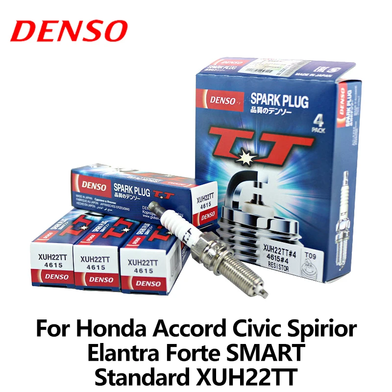 Автомобильная свеча зажигания DENSO для Honda Accord Civic Spirior Elantra Forte SMART Standard XUH22TT|plug for