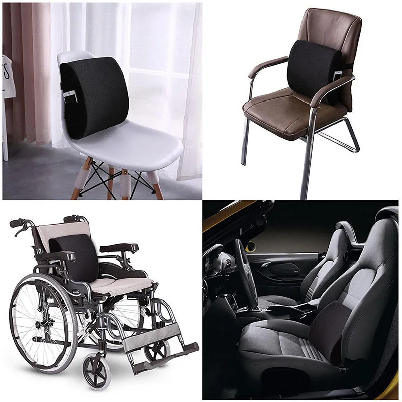 

Memory Foam Seat Chair Lumbar Back Support Cushion for Office Home Car SDFA88
