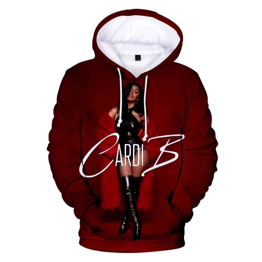 Мужские/женские 3D толстовки Cardi B Fans свитшоты уличная одежда Harajuku принт длинный