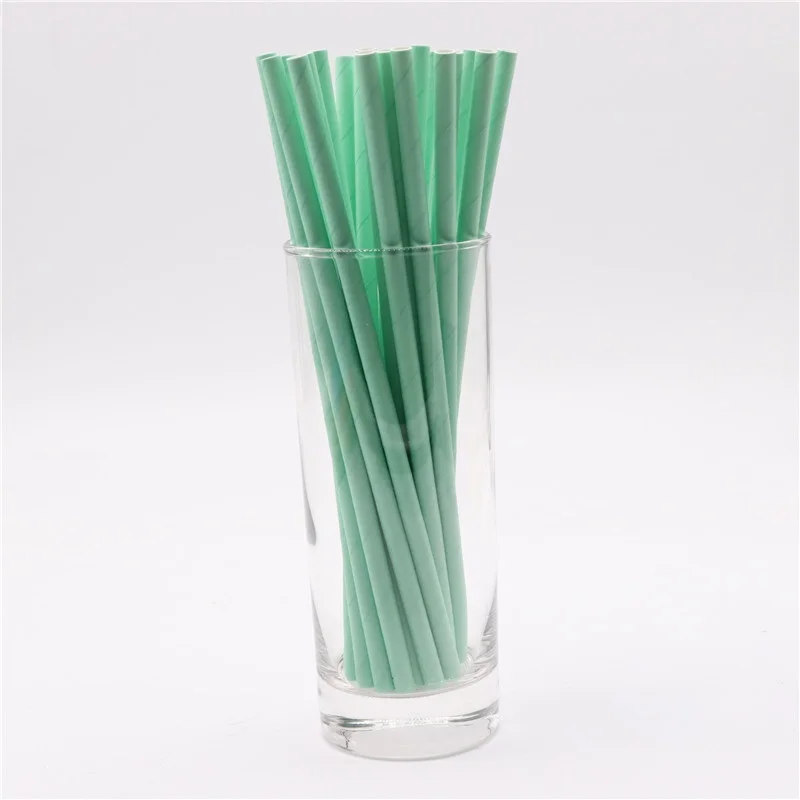 Straw25pcs 8 шт./лот, тарелка из зеленой золотой фольги, бумажная одноразовая посуда для дня рождения, вечеринки, свадьбы, принадлежности для рождественского декора для ребенка - Цвет: Straw25pcs