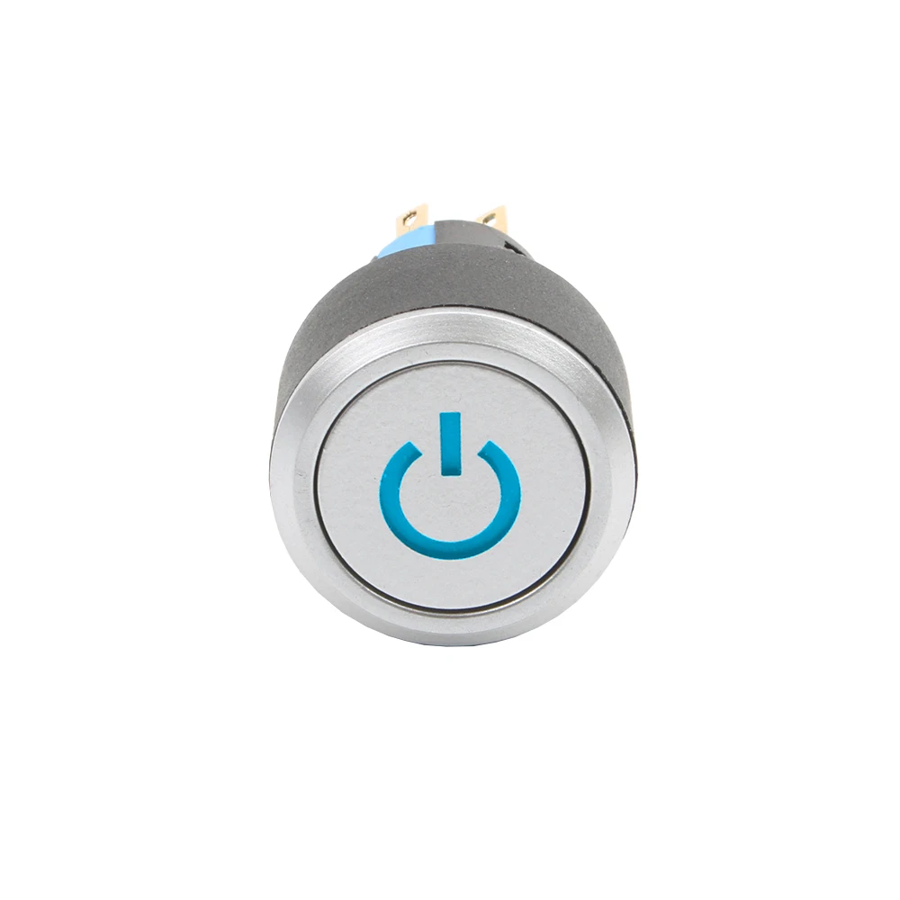 16 мм Пластиковый Кнопочный Переключатель питания внутри светодисветодиодный