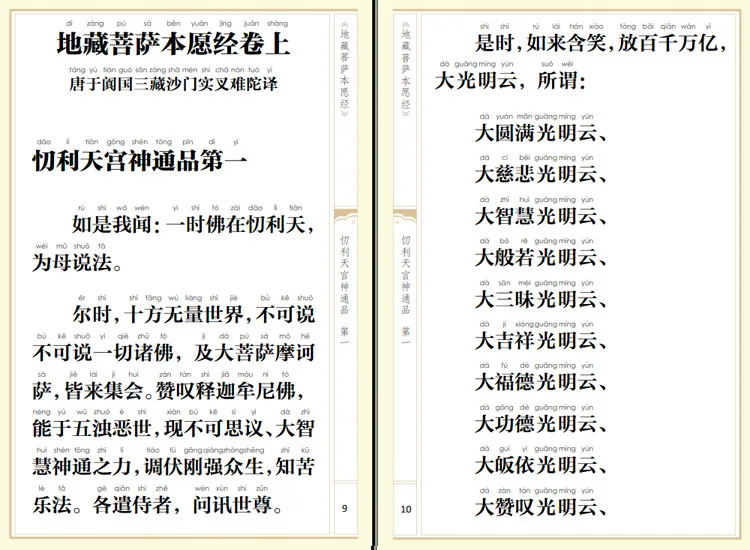 Сутра больших обетов Ksitigarbha Bodhisattva с булавкой Инь/Буддийские книги в китайском издание