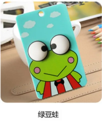 Sky blue Lovely Access Control Card Set Portable Document Card Bag Student Bank Bus Neck Card Set - Color: Sky blue