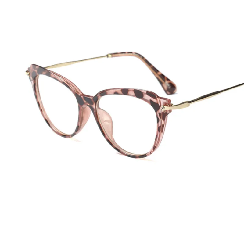 

Cat Eye glasses woman fashion optical eyeglasses frame metal transparent spectacles computer glasses Clear Lens Glasses 2018