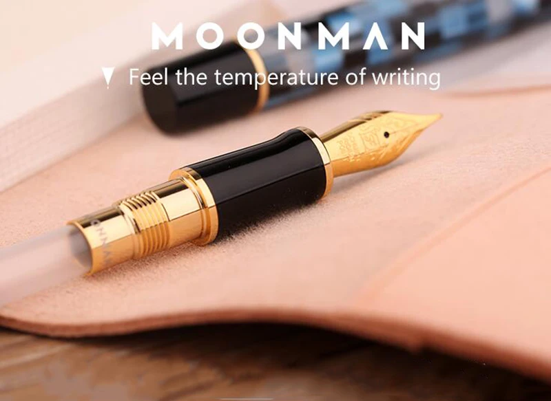 Новинка Moonman M600 целлюлоидная Шахматная перьевая ручка Германия шмифт тонкий наконечник 0,5 мм Отличная модная офисная ручка для письма подарок