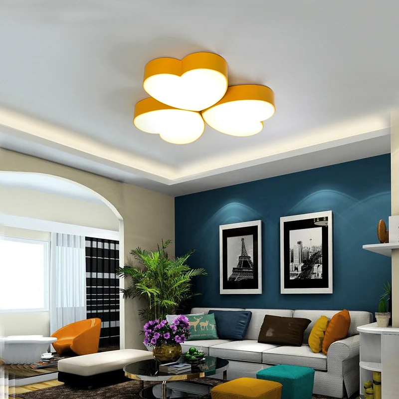 Детская лампа в форме сердца мультяшная потолочные светильники для спальни