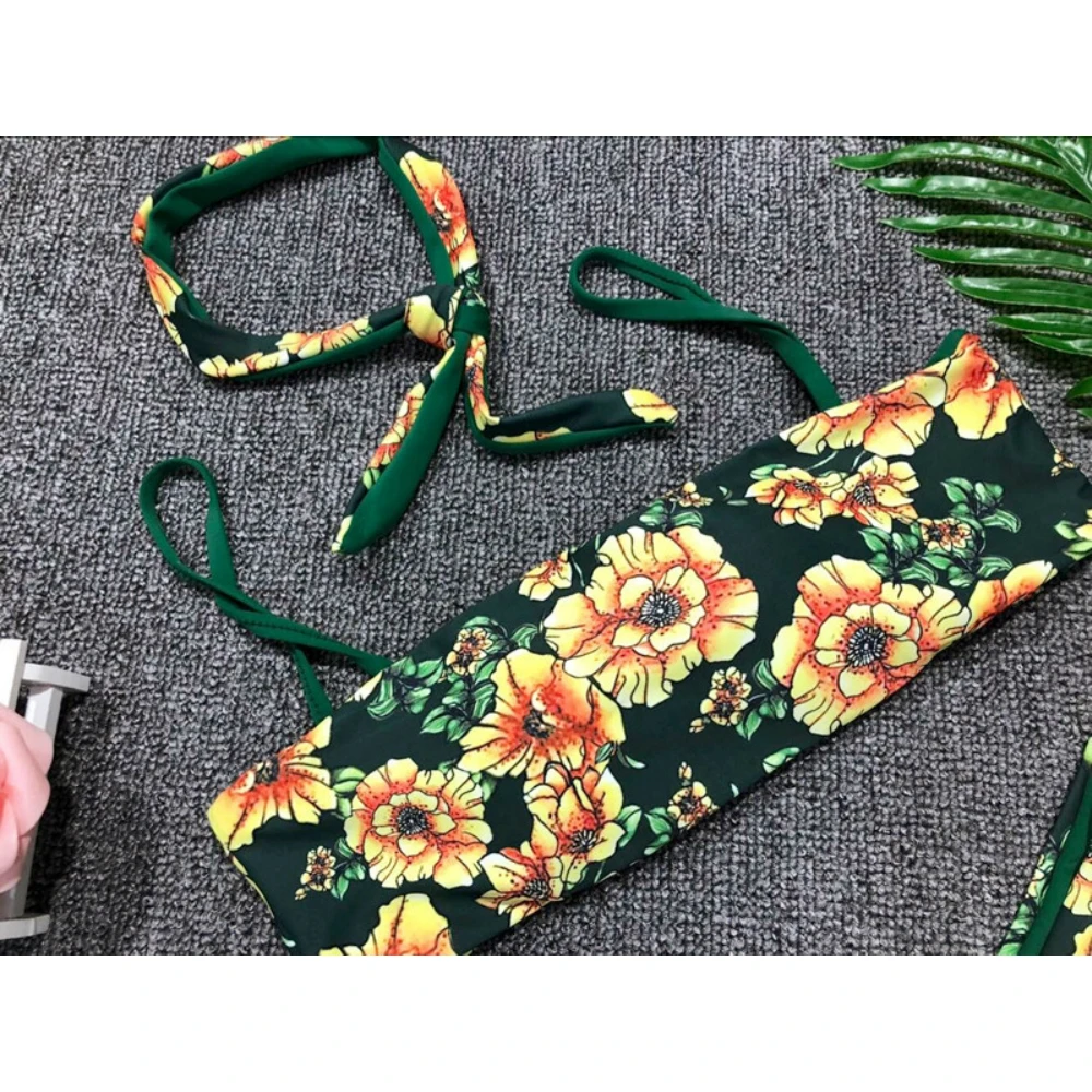 Учиха LQ бикини 2018 цветочный купальный костюм с рисунком купальник Бразильский