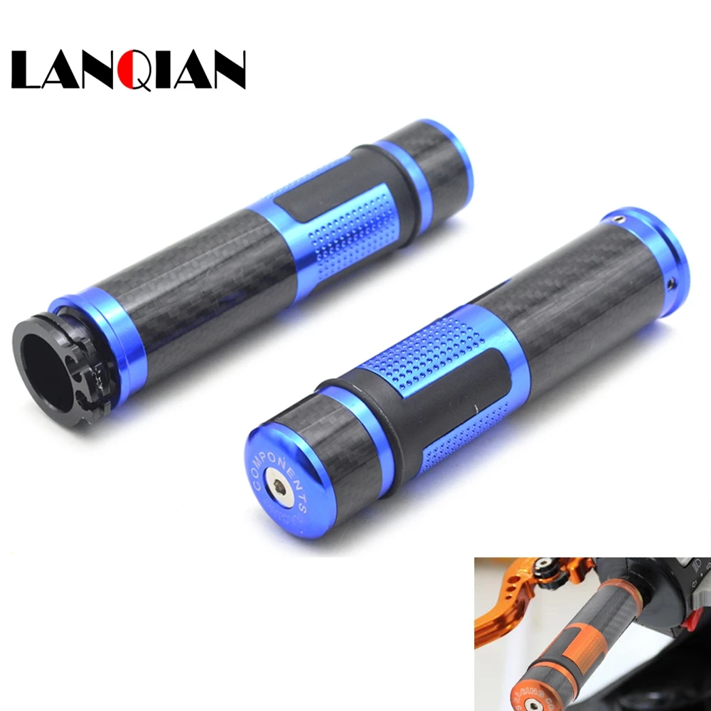 

22\24mm Motorcycle Carbon fiber Hand Handle Grip Handlebar Cap For Benelli BN 300gs 600gs 300 600 600i BN600 BN302 TNT300