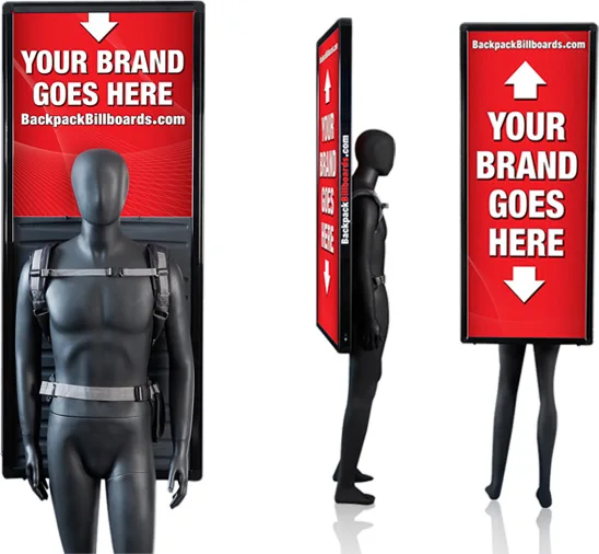 Двусторонний человеческий светодиодный рекламный щит наружная светодиодная
