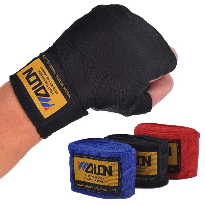 

2pcs/roll Width 5cm Length 2.5M Cotton Sports Strap Boxing Bandage Sanda Muay Thai MMA Taekwondo Hand Gloves Wraps Boxeo
