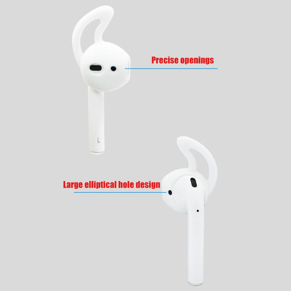 

1 Pair Silicone Anti-drop Ear Hook Cover Case for AirPods 1/2 Earpods