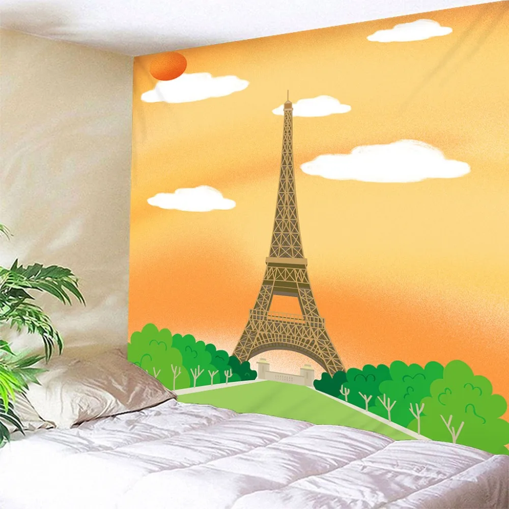 3D Tower Tapestry Wall Hanging Hippie Backdrop Tapestries Yoga Mat For Home Bedroom Decoration horizontal or vertical version | Дом и сад