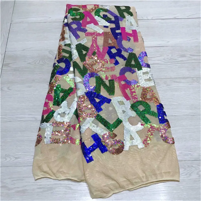 Кружевная ткань в африканском стиле кружевная с блестками французский