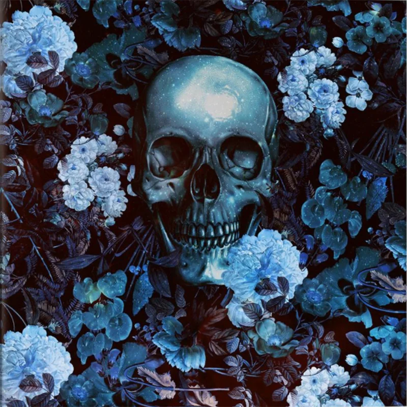 Full square 5D diy hand made diamond embroidery painting exquisite stitch of mosaic rose and skull picture home decor | Дом и сад