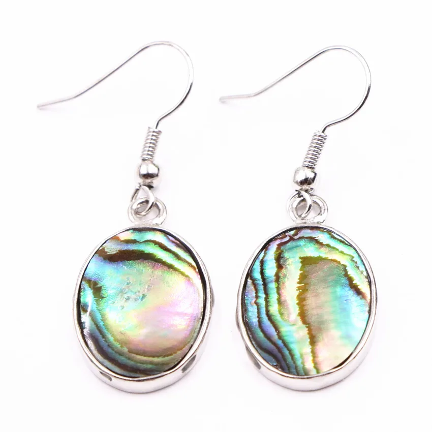 Женские разноцветные Серьги капельки Abalone овальные серьги из Новой Зеландии A516