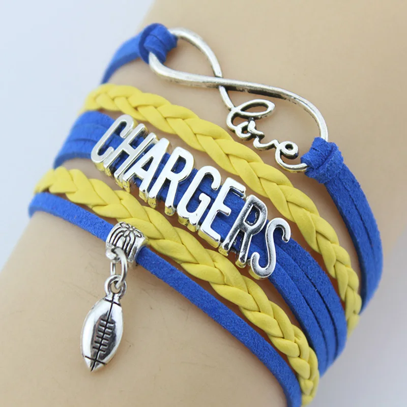 Зарядники Infinity Love футбольный браслет цельный ручной работы кожаный в форме косы