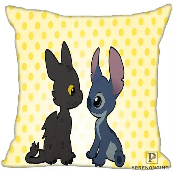 Square Pillowcases На Заказ Декоративная наволочка "Лило и Стич" квадратная молния наволочка 35X35,40x40,45x45 см(одна сторона) 180527-21-17 - Цвет: Square Pillowcases