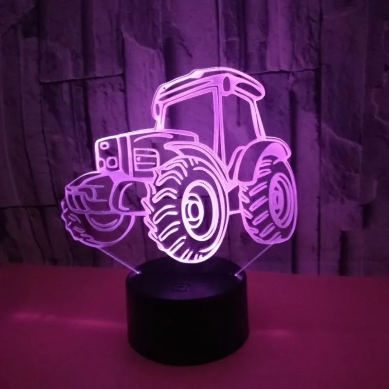 Цветная сенсорная 3d лампа иллюзия светодиодный ночник USB настольная для детей