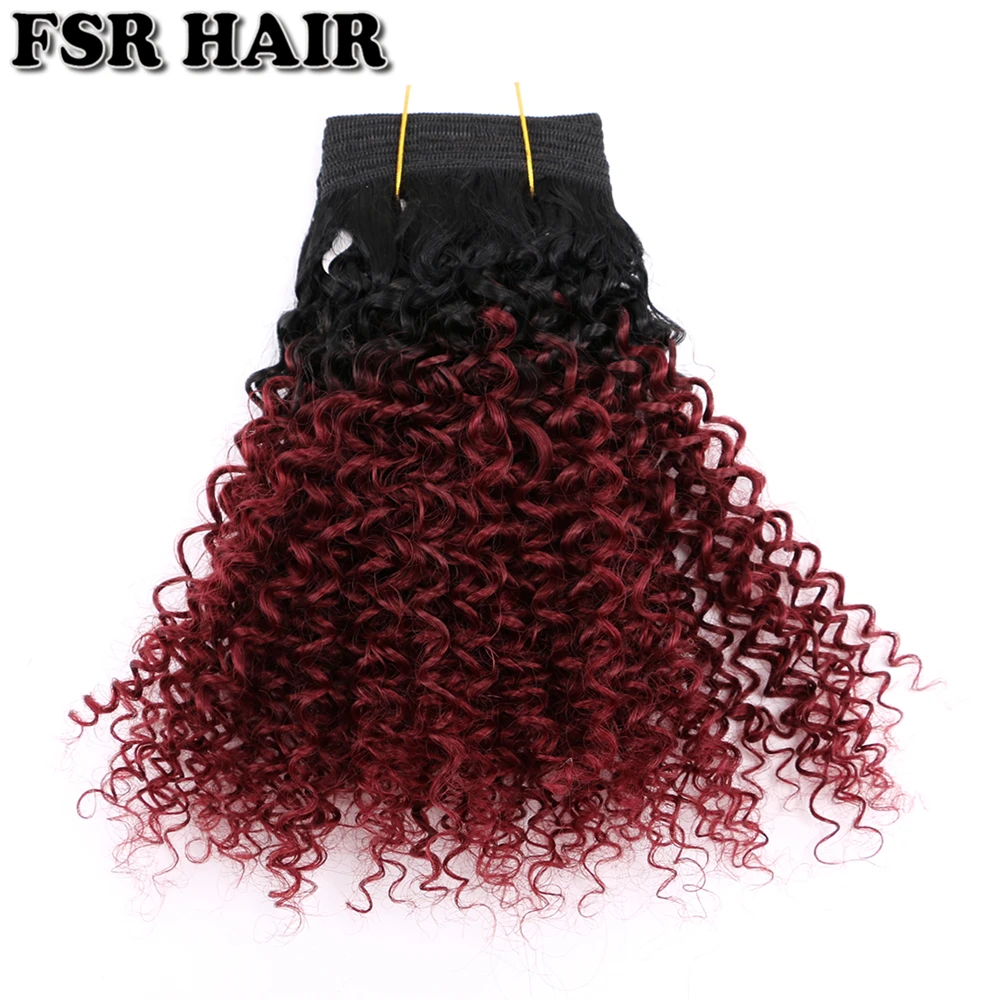 FSRHAIR 100 г/шт. T1B/27 высокотемпературный Омбре синтетические волосы для наращивания курчавые пучки вьющихся волос