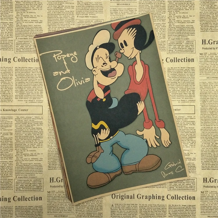 Попью моряк с Бетти бооп/классический фильм/крафт-бумага/плакат для бара/Ретро