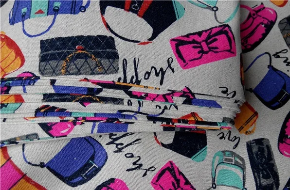 Ткань из хлопка и льна ширина 150 см продается по метрам для модных сумок ткань