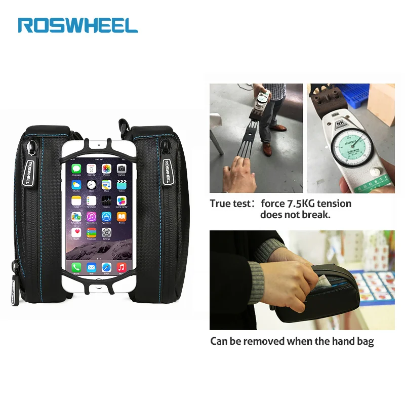 ROSWHEEL Водонепроницаемый рамы велосипеда трубки мешок с Регулируемая подставка
