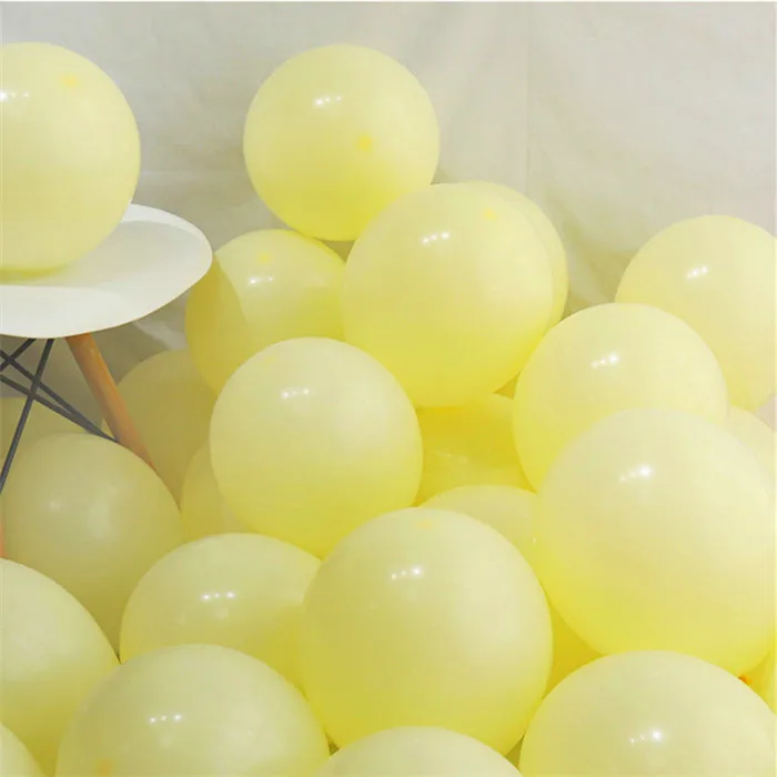 2.2g Maca D7 Yellow 10 шт. 12 дюймов 2,2 г прозрачный Макарон латексные шары с золотыми конфетти воздушные шары с днем рождения детский душ Globos Свадебная вечеринка украшения - Цвет: 2.2g Maca D7 Yellow