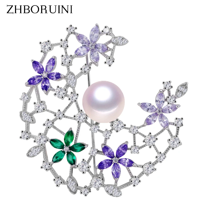 Новинка 2019 брошь ZHBORUINI из натурального пресноводного жемчуга креативная в виде