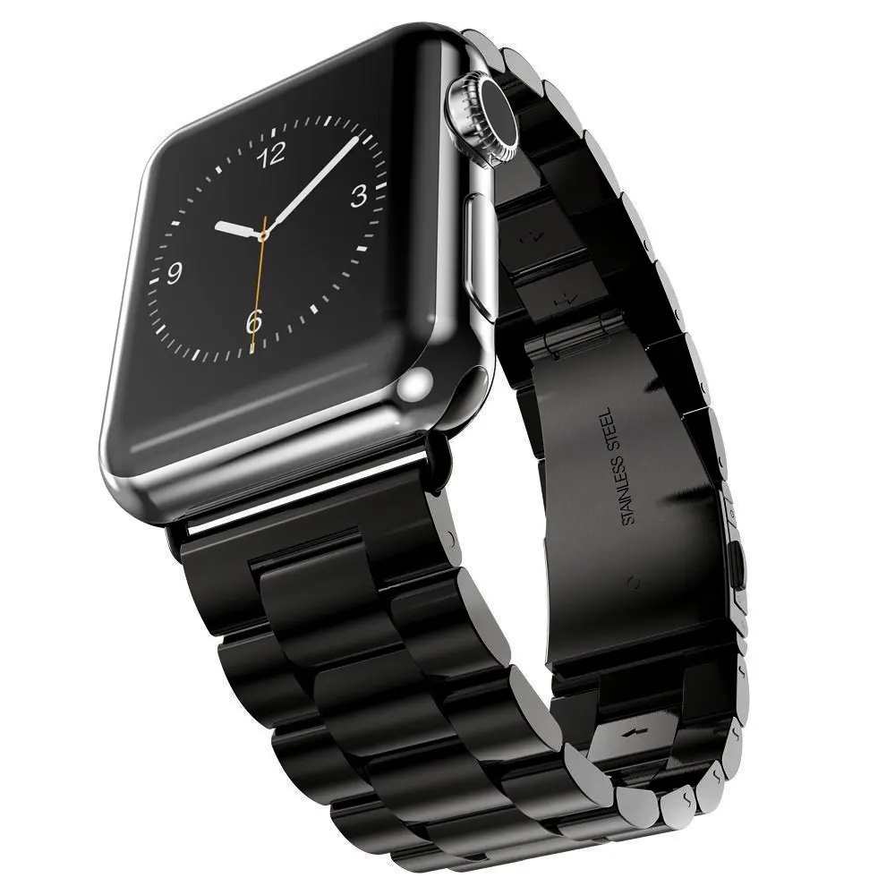 

Stainless Steel strap For Apple Watch band 42mm 44mm Bracelet pulseira band for iwatch series 5 4 3 2 black gold pink 38mm 40mm