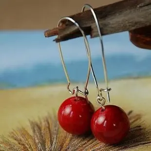 Красивые синие и красные каменные бусины глянцевые шарики тибетское серебро