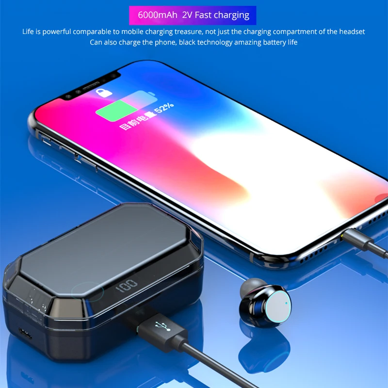 TWS-наушники G03 Mini с поддержкой Bluetooth 5 0 и зарядным футляром на 6000 мА · ч |