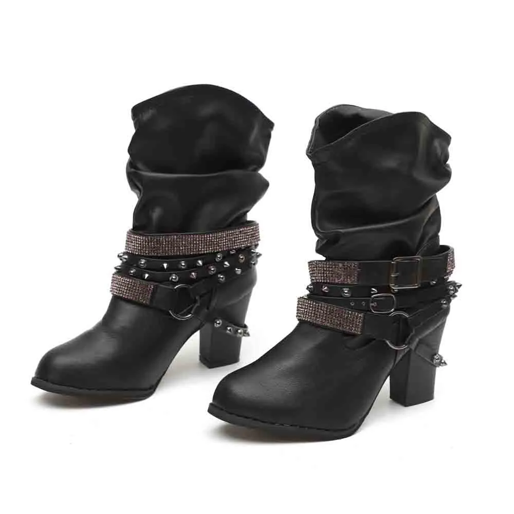 YOUYEDIAN/женские ботинки; ботильоны для женщин; зимняя женская обувь без шнуровки с перекрестной шнуровкой и острым носком; большой размер 43; Botas Mujer
