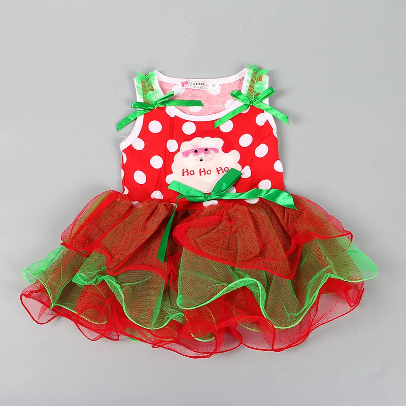 Новинка 2019 года рождественское платье в горошек для маленьких девочек Детские