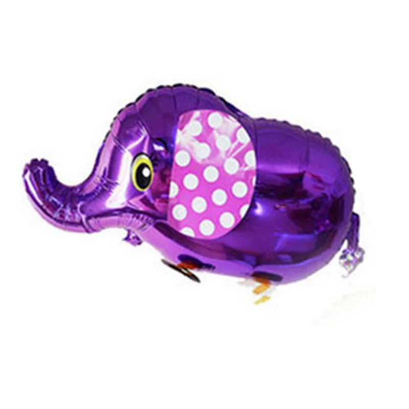 Purple Elephant 1 шт смешанные ходячие воздушные шары из фольги в виде животного милая собака панда динозавр Тигр домашнее животное День Рождения Вечеринка Свадьба украшения - Цвет: Purple Elephant
