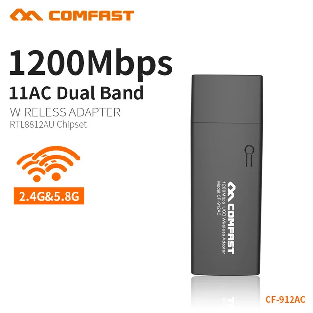 Горячая Распродажа COMFAST CF-912AC 2 4G/5 8 GHz двухдиапазонный 802 11 ac 1200Mbps USB 3 0 Wi-Fi