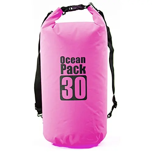 pink 30L 15L 20L 30L водонепроницаемая сумка с плечевым ремнем ПВХ брезент водонепроницаемый рюкзак для наружного кемпинга плавания - Цвет: pink 30L