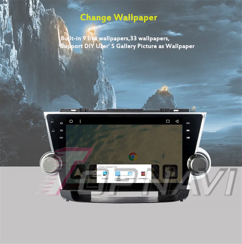 1 din Авторадио 10,1 дюймов Android 8,1 для Toyota Highlander 2008 2009 2010 2011 2012 2013 Автомобильный gps мультимедийный стерео без DVD