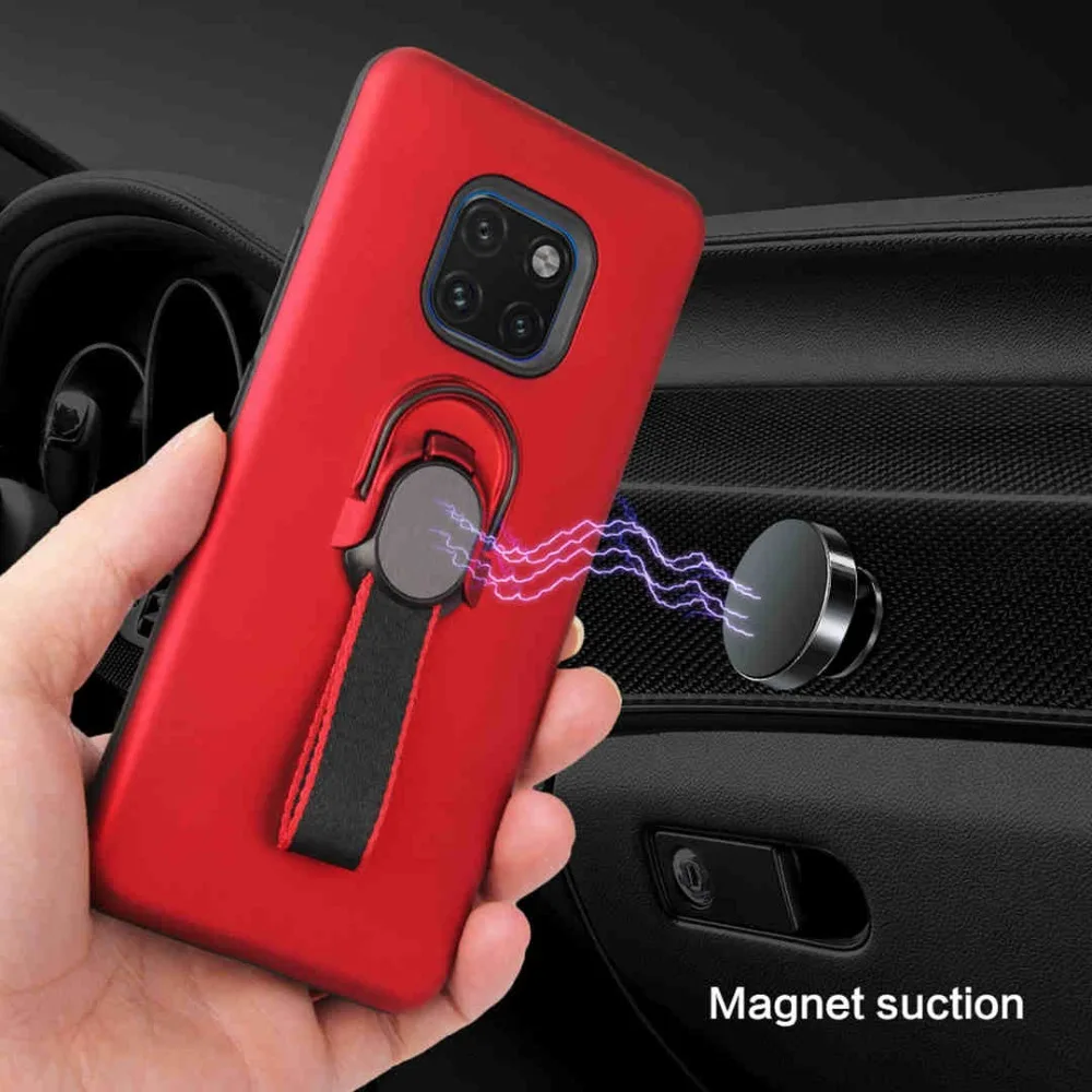 Роскошный автомобиль кронштейн оплетенное кольцо чехол на магните для huawei