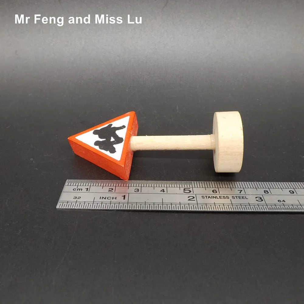 Предупреждение пешеход деревянная игрушка детский дорожный знак обучение