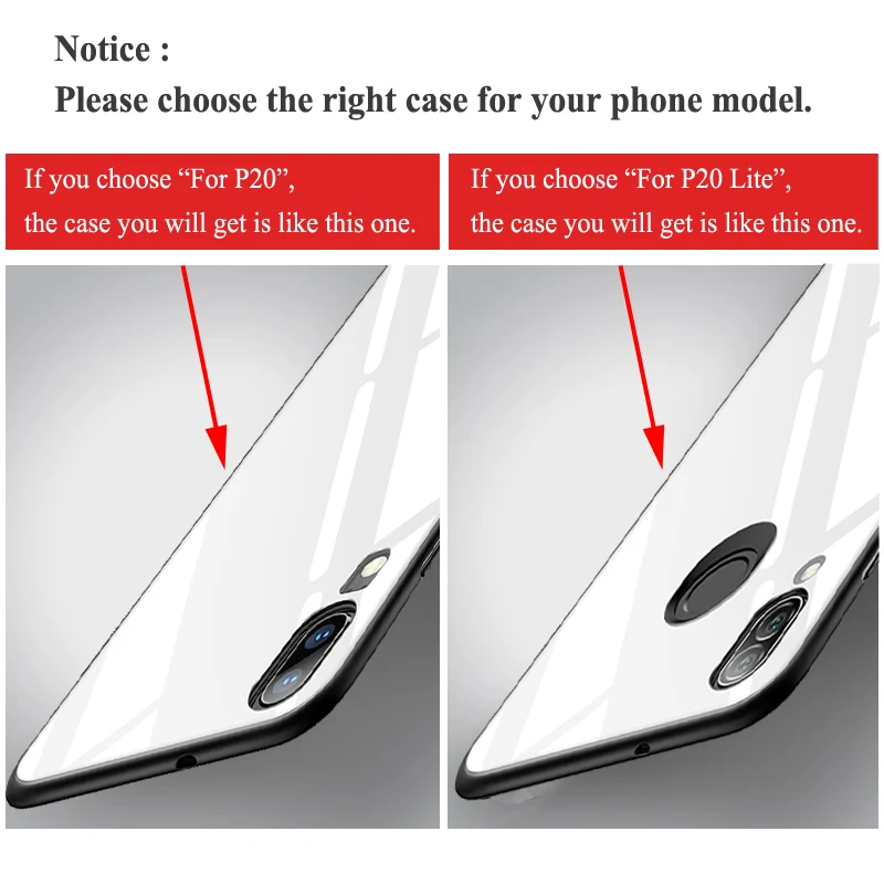 MSVII Cover For Huawei P20 Case Slim Coque P 20 Pro Silicone Frame+ Mirror Glass Lite Cases |