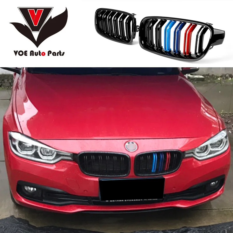 F30 F31 ABS глянцевый 3 цветный M look автомобильный Стайлинг передний бампер гоночный